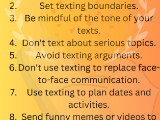 Healthy Texting in a Relationship