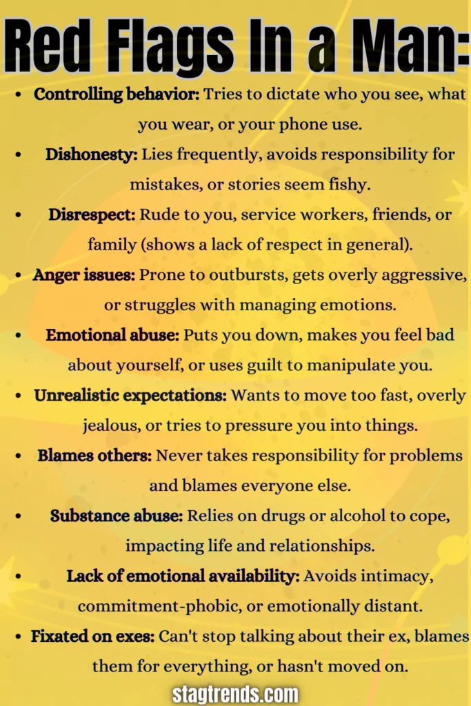 Red Flags In a Man, Red Flags in a Relationship
