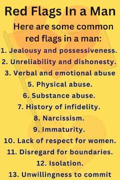 Red Flags In a Man