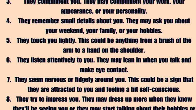 Signs Your Coworker Likes You