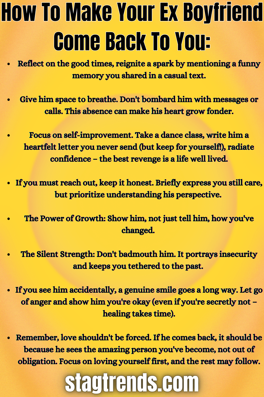 How To Make Your Ex Boyfriend Come Back To You