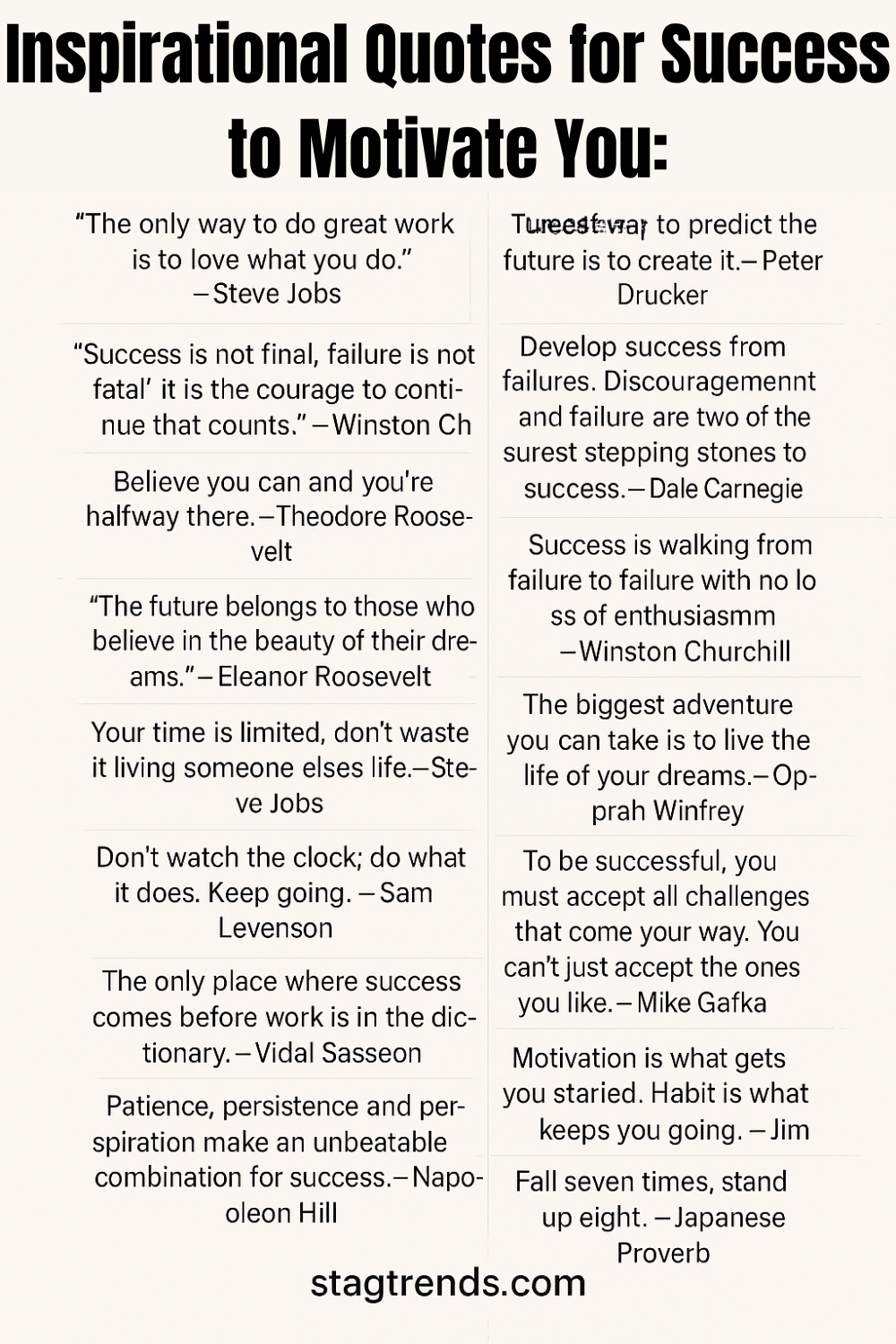 Inspirational Quotes for Success to Motivate You