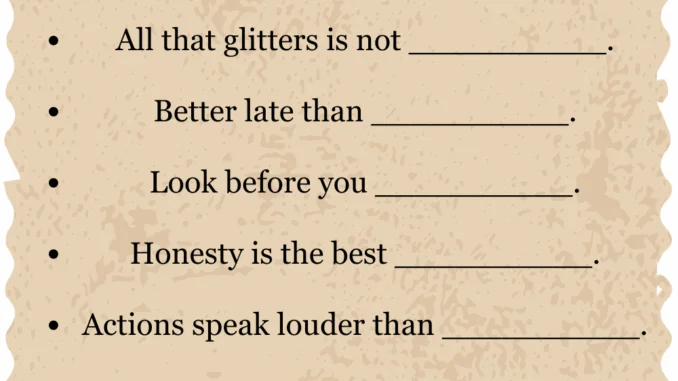 Classic Finish the Phrase Quiz