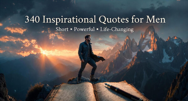340+ Powerful Inspirational Quotes for Men on Purpose, Courage, and Building a Legacy 340 Inspirational Quotes for Men to Motivate, Uplift & Empower (2026)